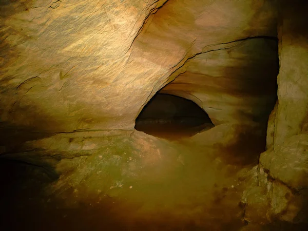 Artificial cave under earth journey — Stock Photo, Image