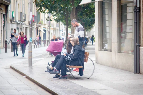 Las calles del casco antiguo de Girona — Foto de Stock