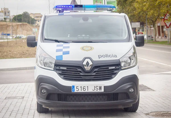 Girona bil minibuss polisväsendet — Stockfoto