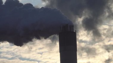 Bitkilerin kirli atmosferinden yoğun kirli duman bulutları.