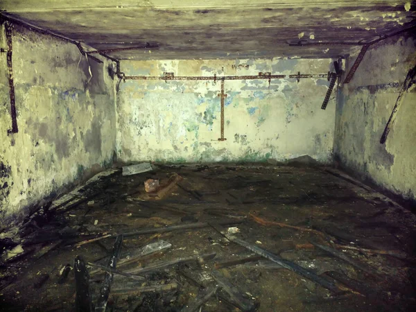 Chambre Dans Donjon Abandonné Terrible Avec Secret Chambre Vide Très — Photo