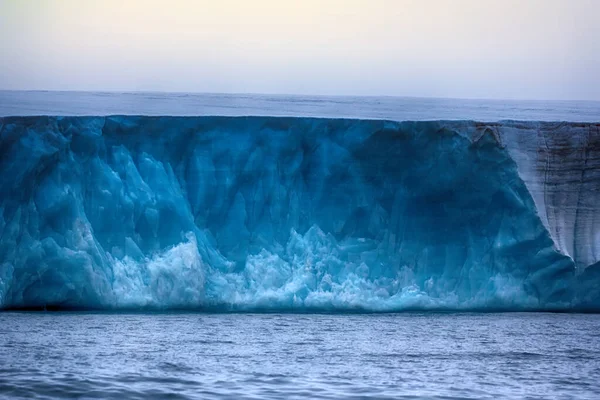 Parete Ghiacciaio Glaciale Zona Ablazione Terra Franz Joseph Isola Rudolf — Foto Stock