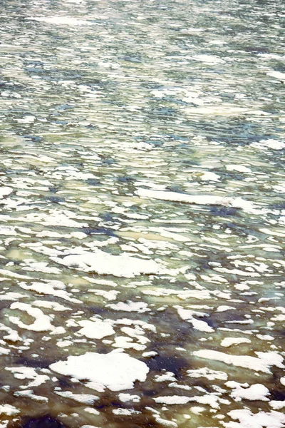 Зимняя Весна Фон Таяние Сломанного Льда — стоковое фото