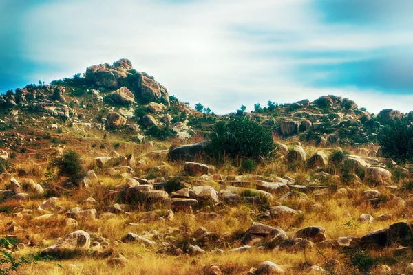 Mundo Fantasia Fabulosa Paisagem Montanha Incomum Para Jogos Estilo Fantasia — Fotografia de Stock