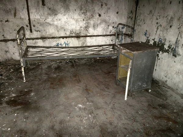 Δωμάτιο Μπουντρούμι Εγκαταλελειμμένο Τρομερό Μυστικό Άδειο Δωμάτιο Πολύ Τρομακτικό Φωτογραφία Αρχείου