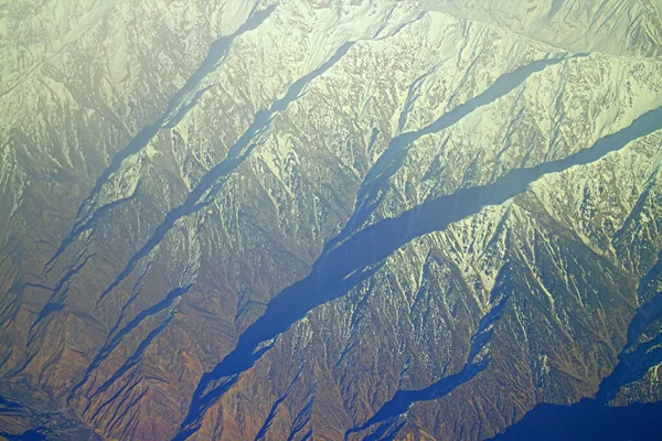 Spurs Himalayas Himalayas Middle Spring View Height Bird Flight — Stock Photo, Image
