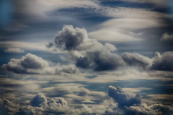 Wonderful Clouds Warm Sky Rare Phenomenon Good Interesting Weather Sky — Stock Photo, Image