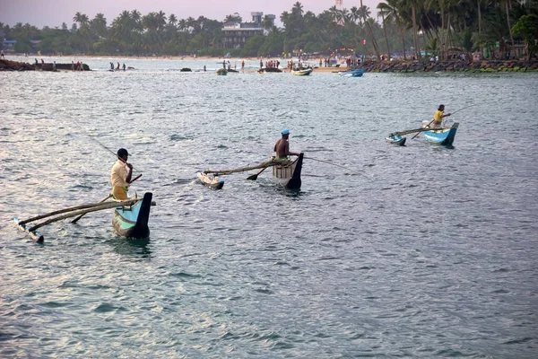 Merissa Sri Lanka Décembre 2019 Des Hommes Ceylan Local Pêchent — Photo