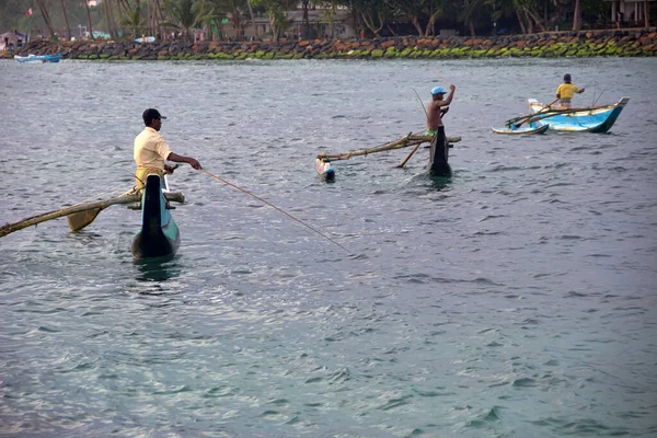 Merissa Sri Lanka Décembre 2019 Des Hommes Ceylan Local Pêchent — Photo