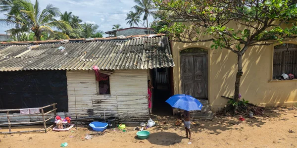 Sri Lanka Colombo Dec 2019 Biedne Proste Życie Zwykłych Ludzi — Zdjęcie stockowe