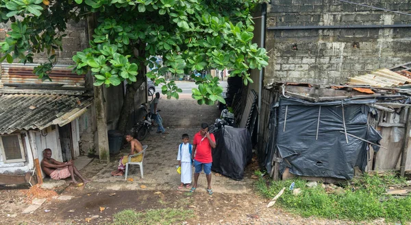 Sri Lanka Colombo Aralık 2019 Sıradan Insanların Fakir Basit Hayatları — Stok fotoğraf