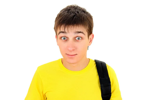 Surprised Young Man White Background — Stock Photo, Image