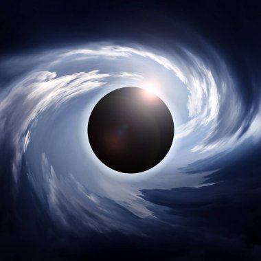 Karanlık fırtına bulutları bulanık girdap Eclipse