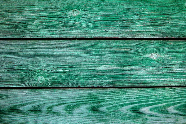 Alte Holzdielen Mit Verwitterter Grüner Farbe — Stockfoto