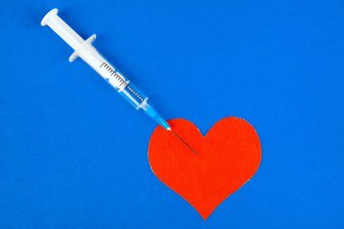 Şırınga ve kalp şekli