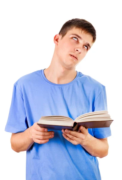 Νεαρός άνδρας με ένα βιβλίο — Φωτογραφία Αρχείου