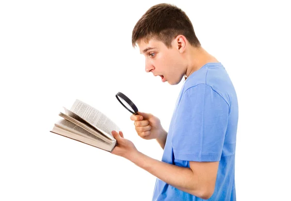 Młody człowiek z książką — Zdjęcie stockowe