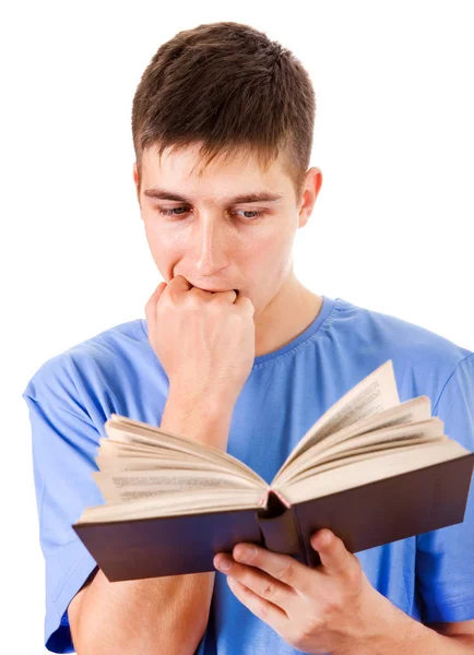 Jeune homme avec un livre — Photo