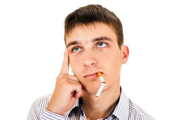Joven con un cigarrillo — Foto de Stock