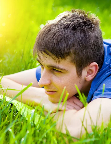 Man on the Grass — Stock Photo, Image