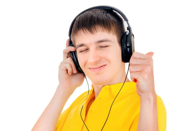 Young Man in Earphones — Stock Photo, Image