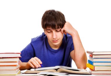 Bir kitap ile üzgün öğrenci