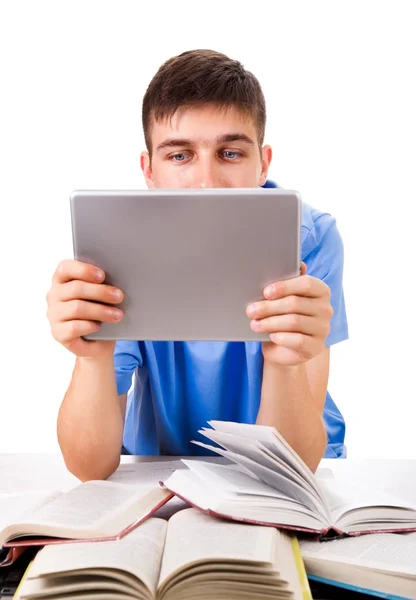 Estudiante con una tableta — Foto de Stock