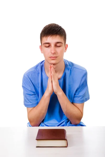 Young Man praying — Stock Photo, Image