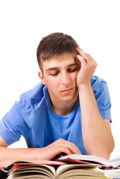 Estudiante triste con un libro —  Fotos de Stock