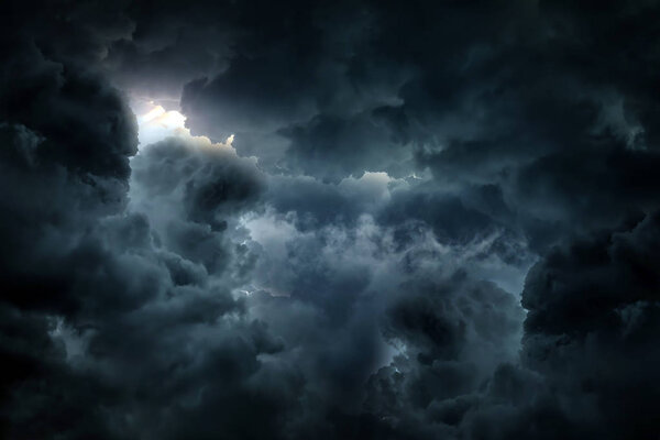 Dark and Dramatic Storm Clouds Area Background