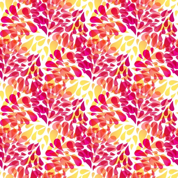 Bright Floral Seamless Pattern Red Yellow Flowers Firewok Flowers Background — Stock Vector
