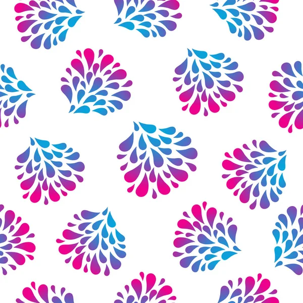 水彩虹花のシームレスな背景 ベクトル パターン Fot その他 — ストックベクタ