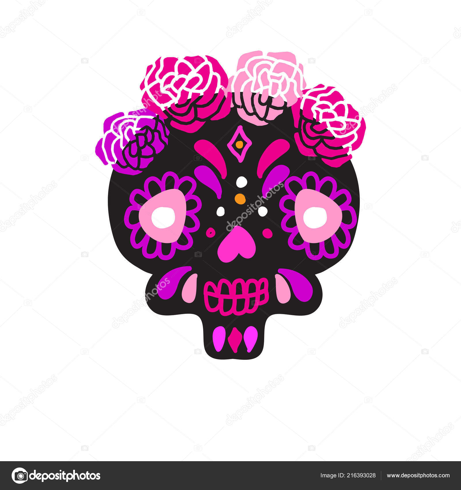 Purple Sugar Skull Wallpaper Colorful Pink Violet Black Mexican Purple Sugar Skull Wallpaper Colorful Pink Violet Black Mexican