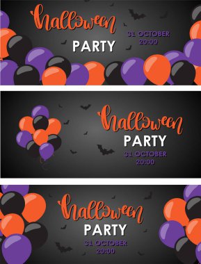 Cadılar Bayramı arka plan balon vektör çizim ile.