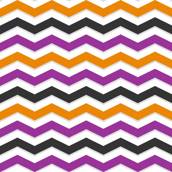 Halloween Chevron padrão sem costura zig zag — Vetor de Stock