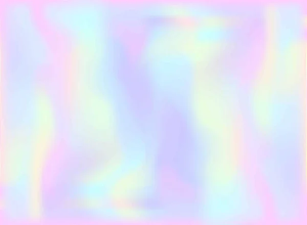 Fée magique et fond licorne avec maille arc-en-ciel pastel clair. Fond multicolore aux couleurs rose girly, violet et bleu. Fantaisie motif holographique avec des flous et des étincelles — Image vectorielle