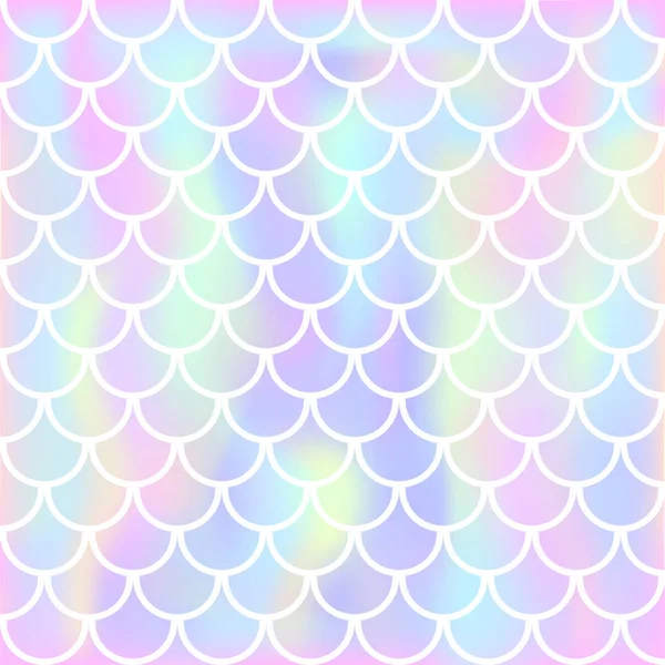 Fond vectoriel avec écaille de poisson et étincelles brillantes sur dégradé de palette de couleurs magiques pastel doux — Image vectorielle