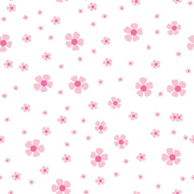 Pembe çiçekli pürüzsüz bahar deseni