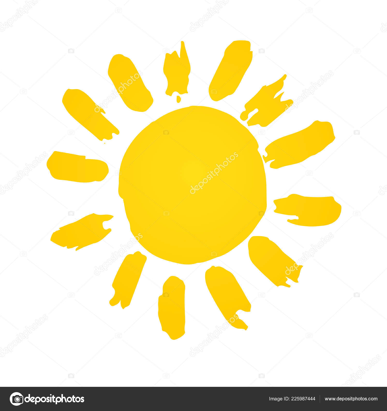 Hand Gezeichnet Niedlich Glanzende Sonne Vektorgrafische Illustration Vektorgrafik Lizenzfreie Grafiken C Mcherevan Depositphotos
