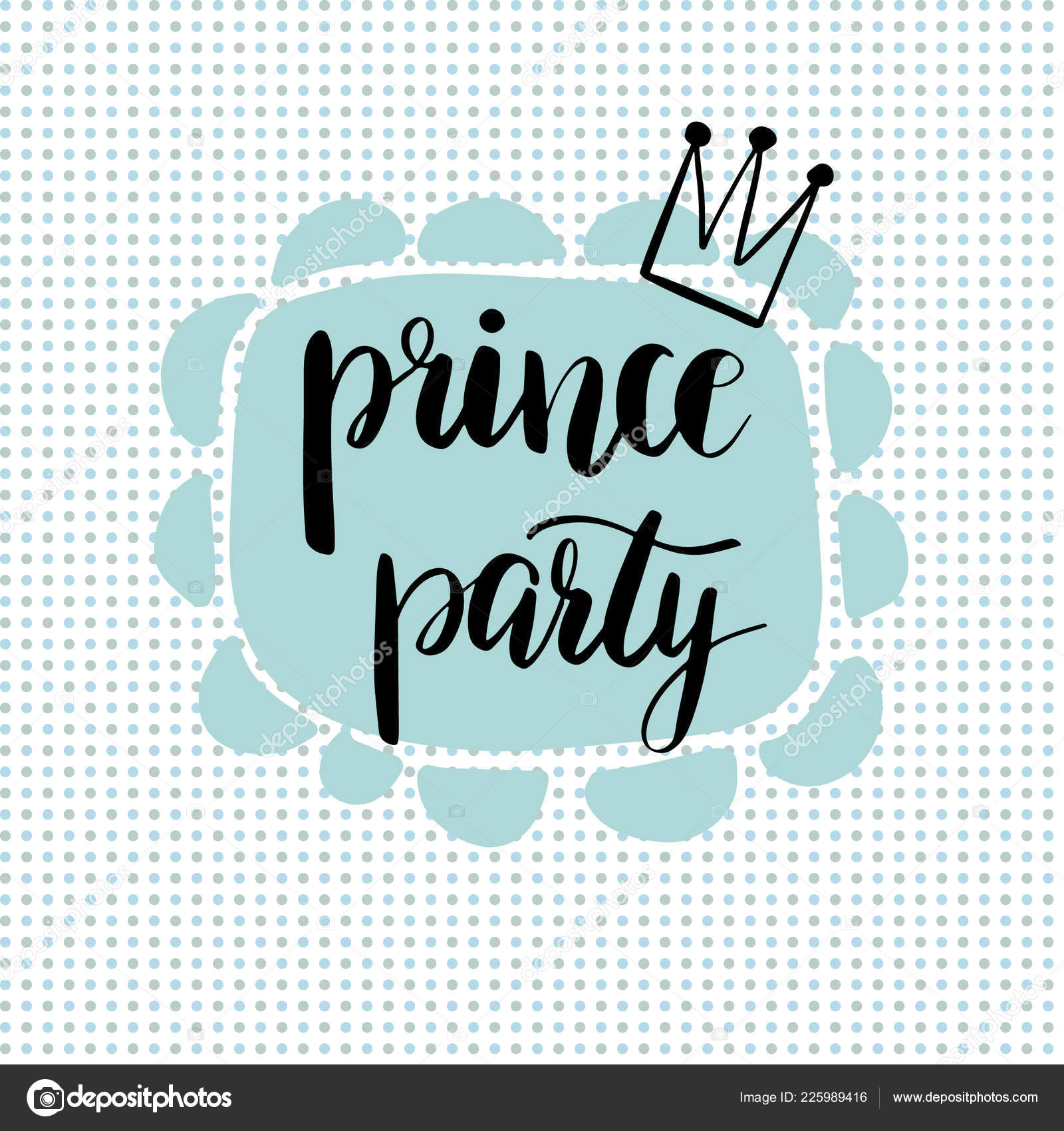 Prince Party Bridal Shower Card Design Birthday Boy Lettering