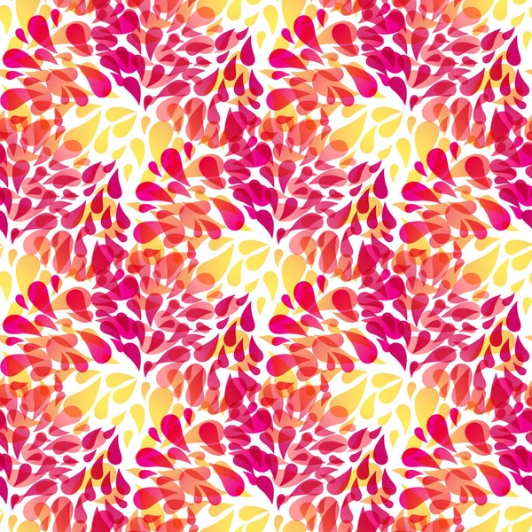 Lumineux Motif Floral Sans Couture Avec Des Fleurs Rouges Jaunes — Image vectorielle