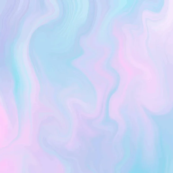 Волшебная Фея и Единорог на светлом радужном фоне. Разноцветный фон в девчачьем розовом, фиолетовом и голубом цветах. Фантастический голографический узор с размытыми и блестящими изображениями — стоковый вектор