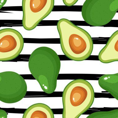 Avokado yazdırma Dikişsiz desen Tekstil, parmak izi, giyim, battaniye, afiş ve daha fazlası için.