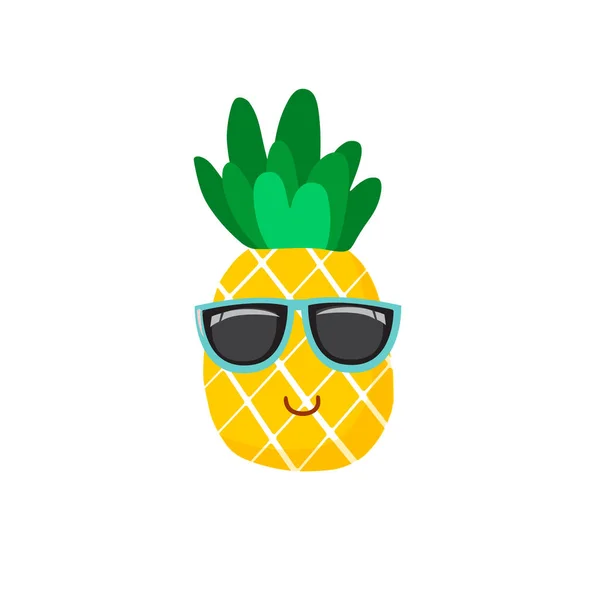 Icône d'ananas mignon vecteur de symbole, illustration — Image vectorielle