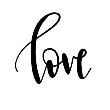 El çekilmiş aşk rozet, poster, afiş, kutsal kişilerin resmi. Sevgililer günü kartı davetiye tasarım. Romantik teklif vektör tipografi beyaz arka plan üzerinde yazı. Hat ifade