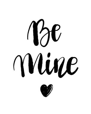 Benim yazı, siyah mürekkep hat beyaz arka plan üzerinde izole el olması. Mutlu Sevgililer s gün vektör tasarımı için afiş, poster, tebrik kartı, Etiketler.