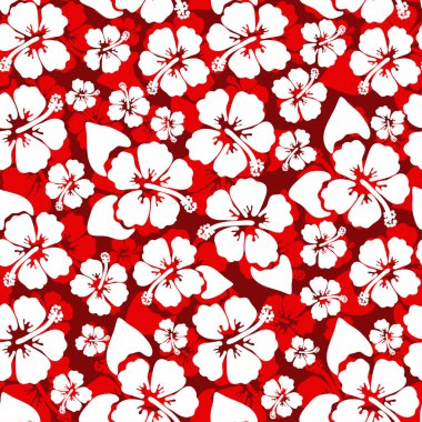 Hibiscus sorunsuz arka plan vektör tasarım yaz gömlek