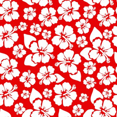 Hibiscus sorunsuz arka plan vektör tasarım yaz gömlek