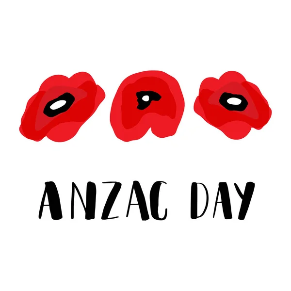 Día del ANZAC. Australia Cuerpo de Ejército de Nueva Zelanda — Vector de stock