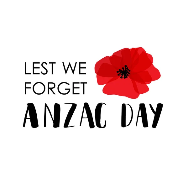 ANZAC DAY. Australia New Zealand Army Corps — Stock Vector